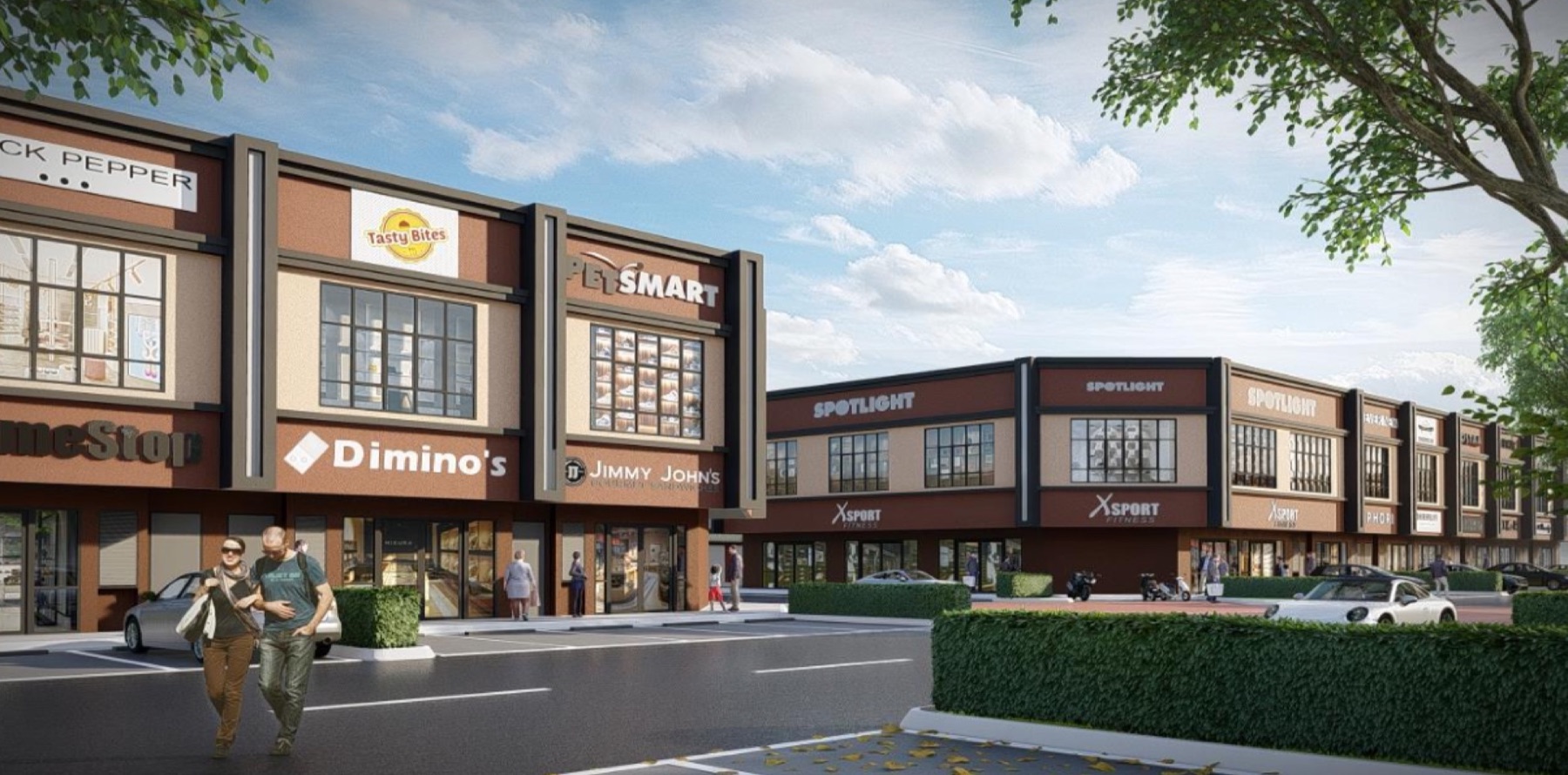 Render of GP Galleria — 2-storey shop offices in Sabak Bernam