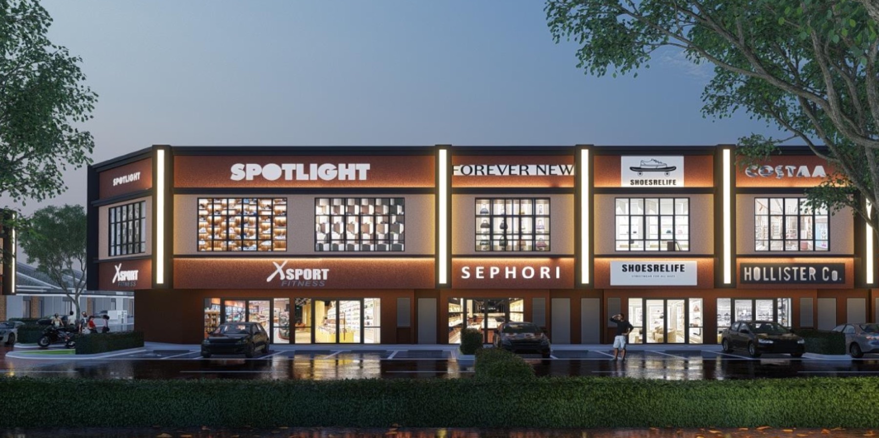 Render of a GP Galleria shop office unit frontage