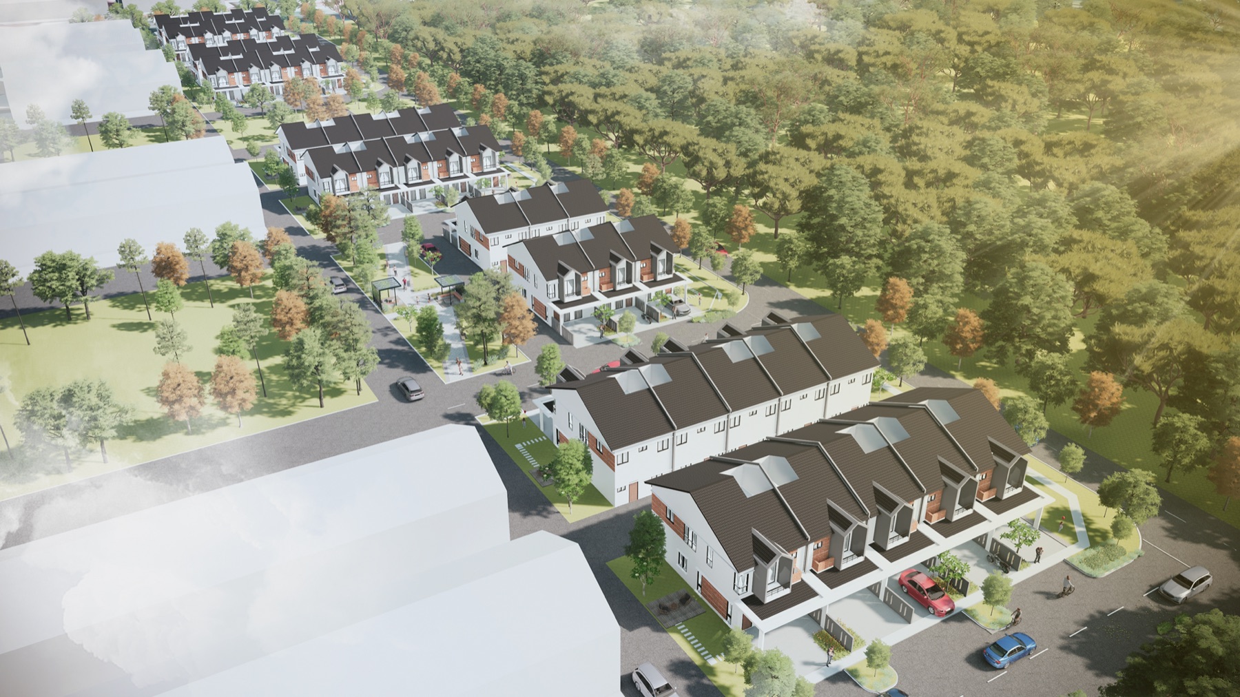 Render of the First Vista Residence community from another angle