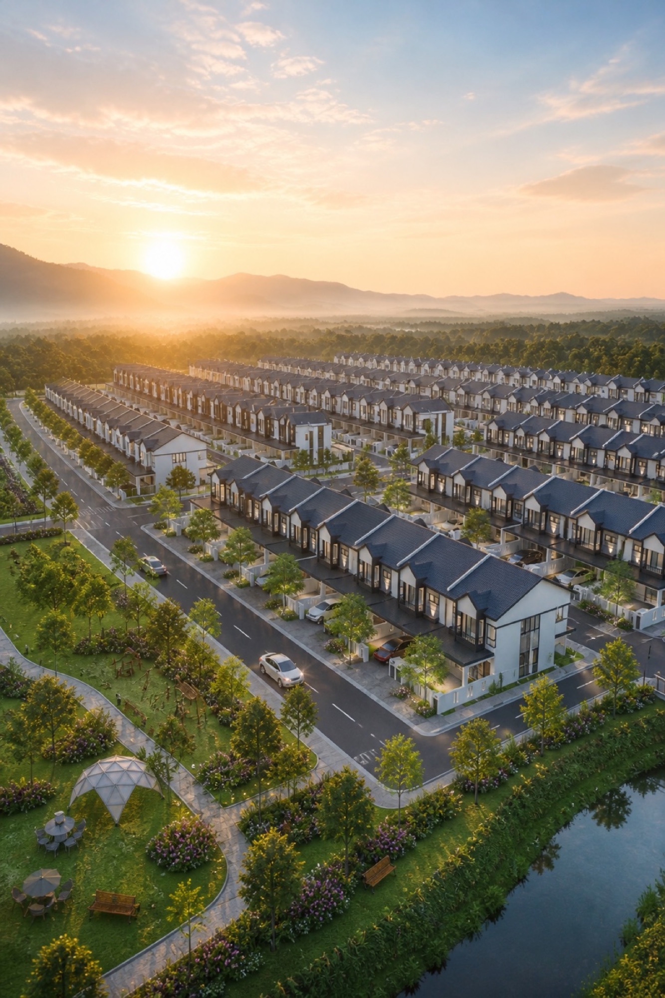 Aerial render of the Taman Sri Sementa 2 community in Klang